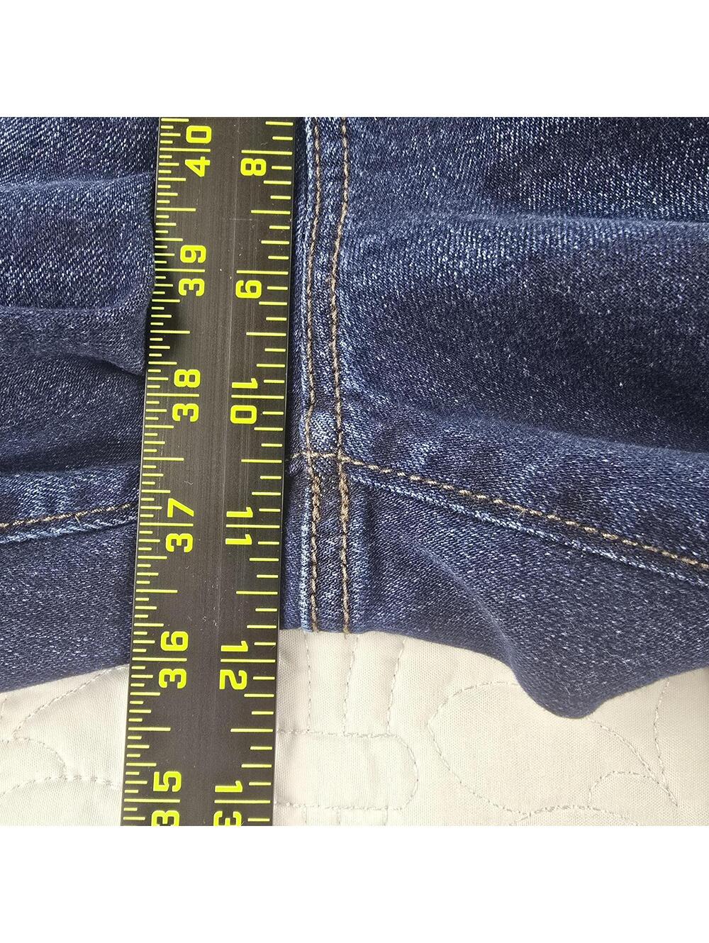 LOFT Outlet Skinny Jeans Womens Size 12 Dark Wash Ankle Slit Hem Stretch Denim - Picture 7 of 9